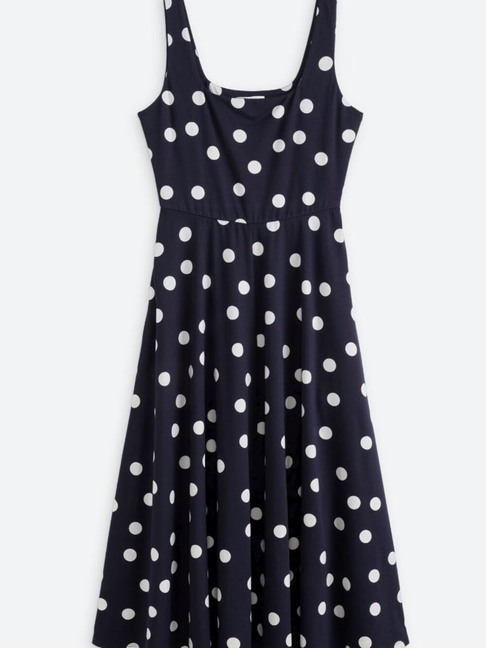 Nine Britton Marinca Square Neck Dress Navy/White Polka Dot Sz L Stitch Fix - Picture 4 of 4